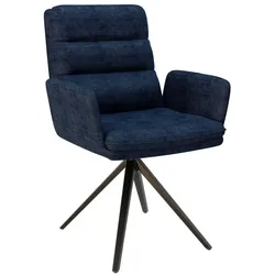 Akante Stuhl Helsinki Stoff Blau Dunkelblau