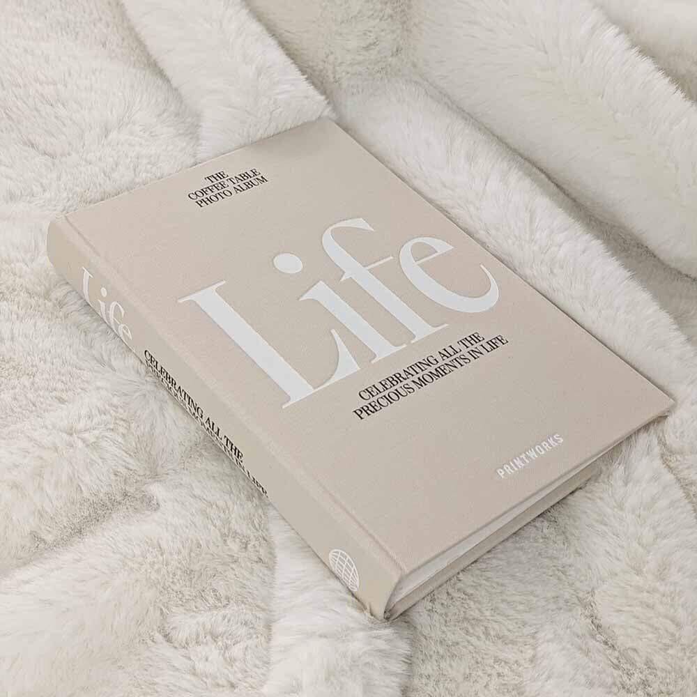 'Life' Oatmeal Decorative Coffee Table Photo Album