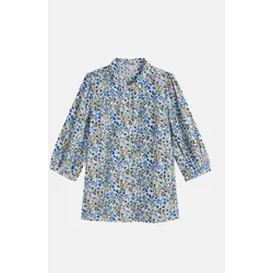 Seasalt Bluse Hope Damen Weiß Blau Grün Blumen Woodland
