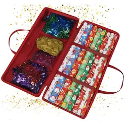 Relaxdays Geschenkpapier Aufbewahrung Rot