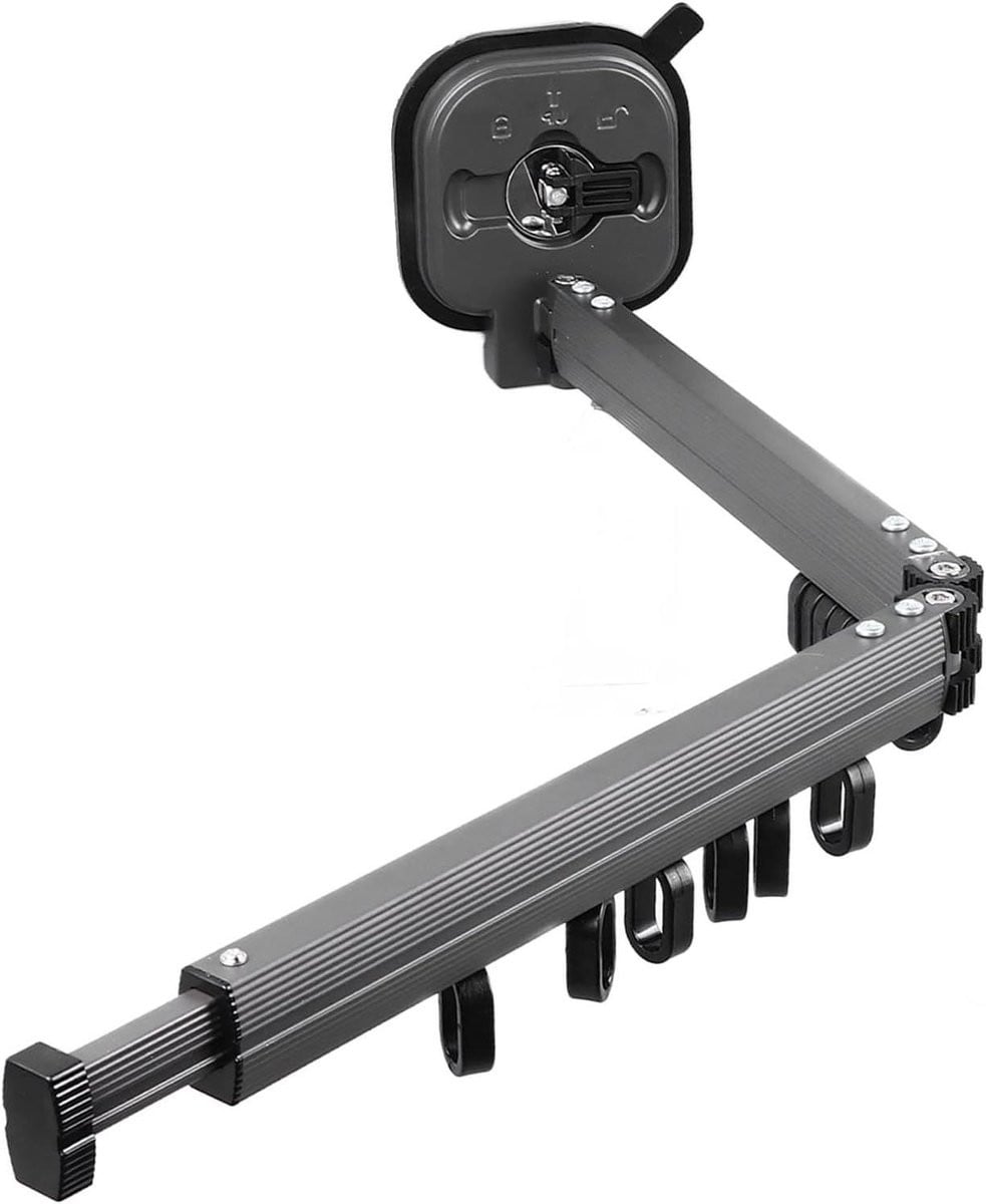 Intrekbaar Wasrek Zilver - Wandmontage Kledingdroger - 92 cm