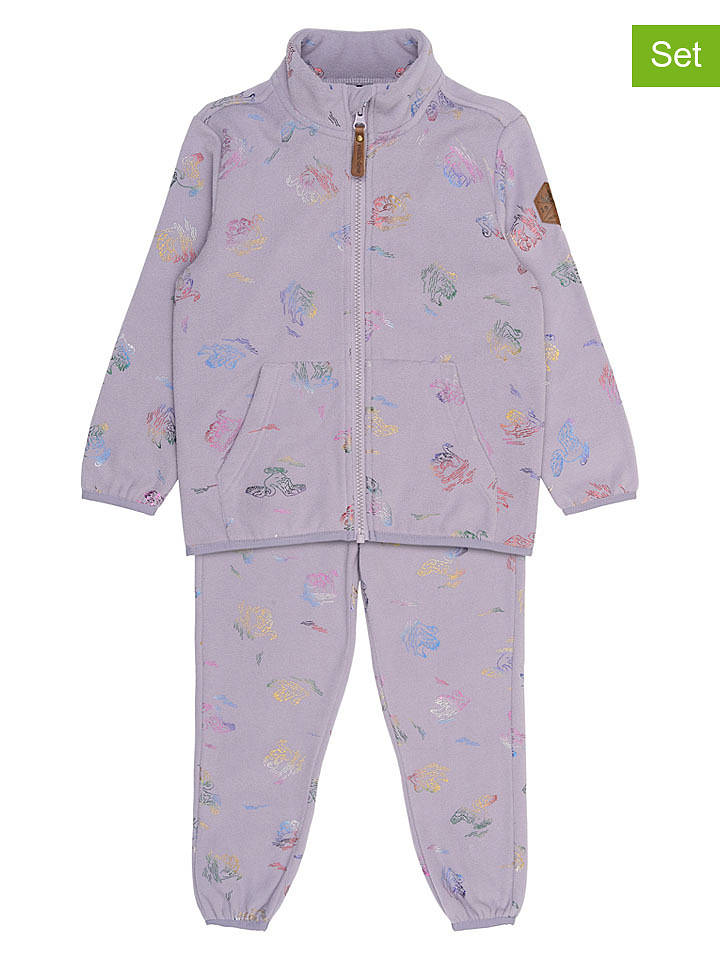 mikk-line 2tlg. Fleece-Outfit in Lila - 98