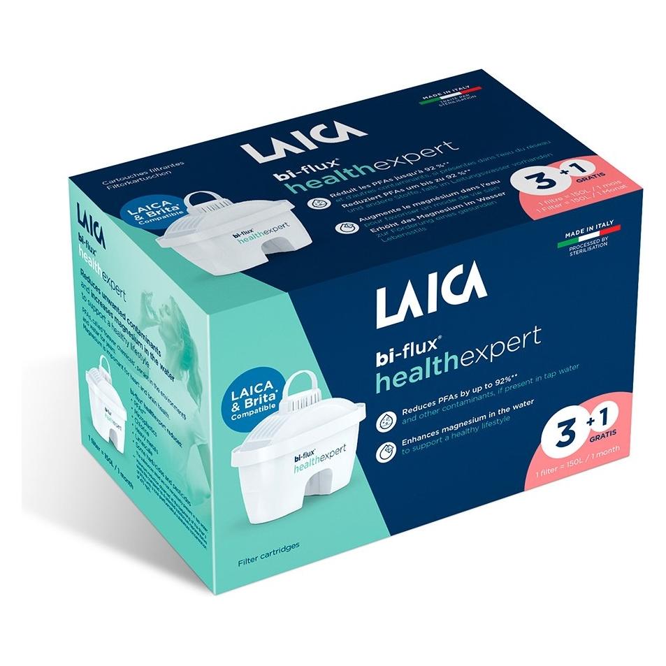 Laica B-flux Health Expert-Filter für Filterkannen, 3+1-Gratis-Packung (4x) (74050461)