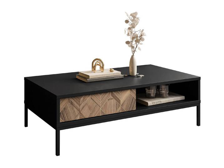 Lookway Couchtisch LIAM mit Schublade – Modernes Design (1x Tisch), 120x38,5x67 cm
