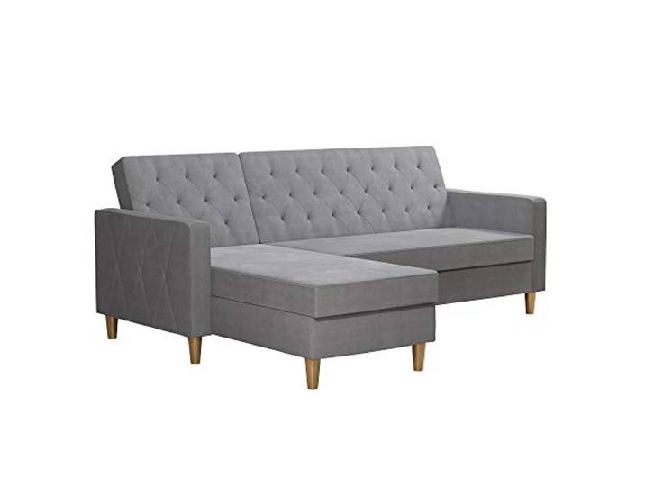 DHP Furniture Liberty Futon Schlafsofa, grau Einheitsgröße