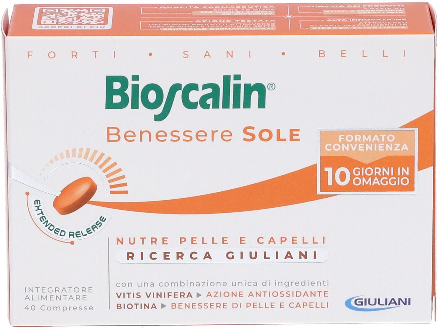 GIULIANI SpA Bioscalin, Benessere Sole, 30+10 compresse