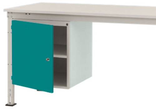 Manuflex ZB4965.5021 Gehäuse-Unterbau UNIVERSAL Stationär, Nutzhöhe 500mm mit 1 Tür links angeschlagen. Für Tischtiefe 1000mm