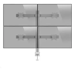MonLines MTH012 2+2 Monitorhalterung für 4 Monitore bis 32Zoll, silber