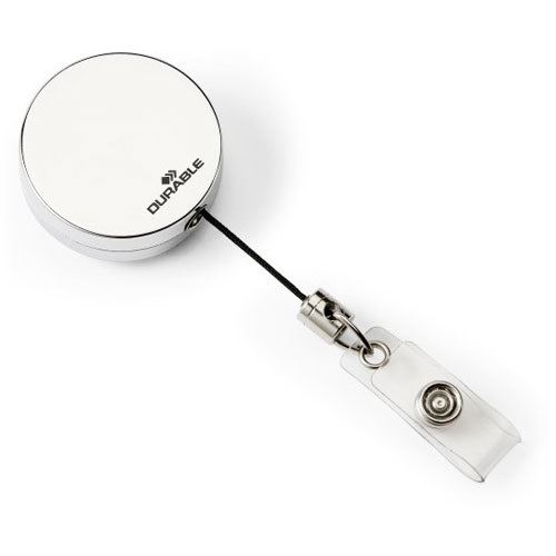 Durable Jojo Chrome m Aufrollmechanismus u Gürtelclip 10 St