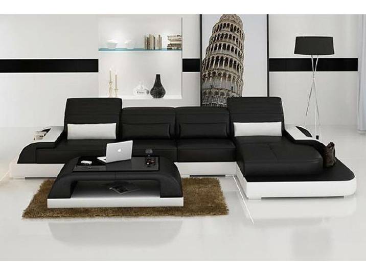 JVmoebel Ecksofa Wohnlandschaft Wetzlar Leder in modernem Design, Made in Europa