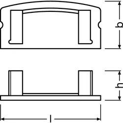 LEDVANCE Endkappe ohne Loch für LED Strip 6,4mm x 17,3mm x 8,3mm weiß
