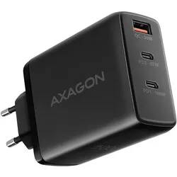 Axagon ACU-DPQ100, GaN nabíječka do sítě, 3x port (USB-A + dual USB-C), PD3.0/PPS/QC4+/Apple (100 W, 3 Ports), USB Ladegerät, Schwarz