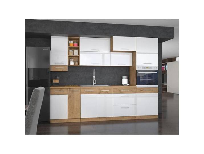 Ensemble de cuisine - Ensemble de cuisine Color 102 458680 - Glossy white - 270x210x57cm