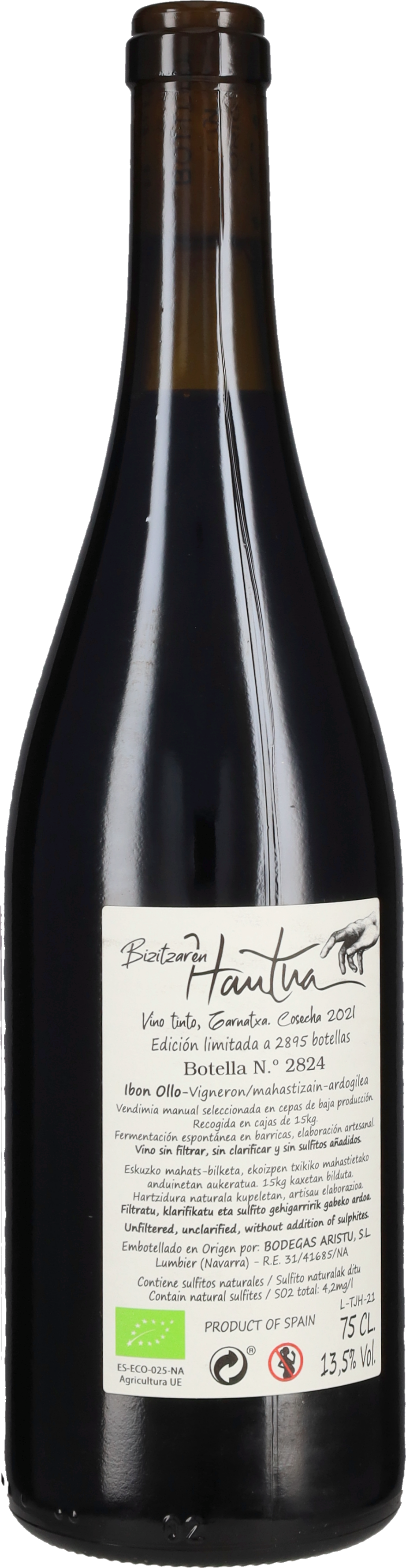 Bodegas Aristu Garnacha 'Hautua' Ibonen Ardoak 2021