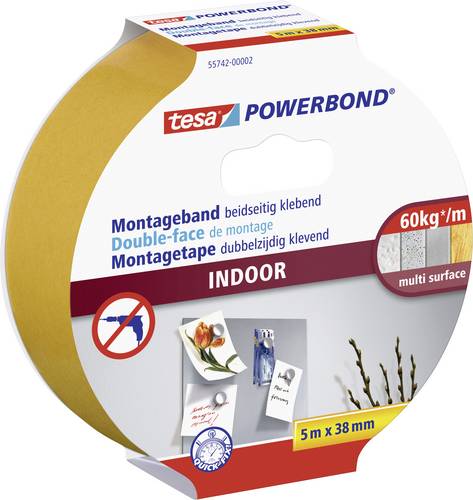 tesa INDOOR 55742-00001-03 Montageband tesa Powerbond Orange (L x B) 5 m x 38 mm 1 St.