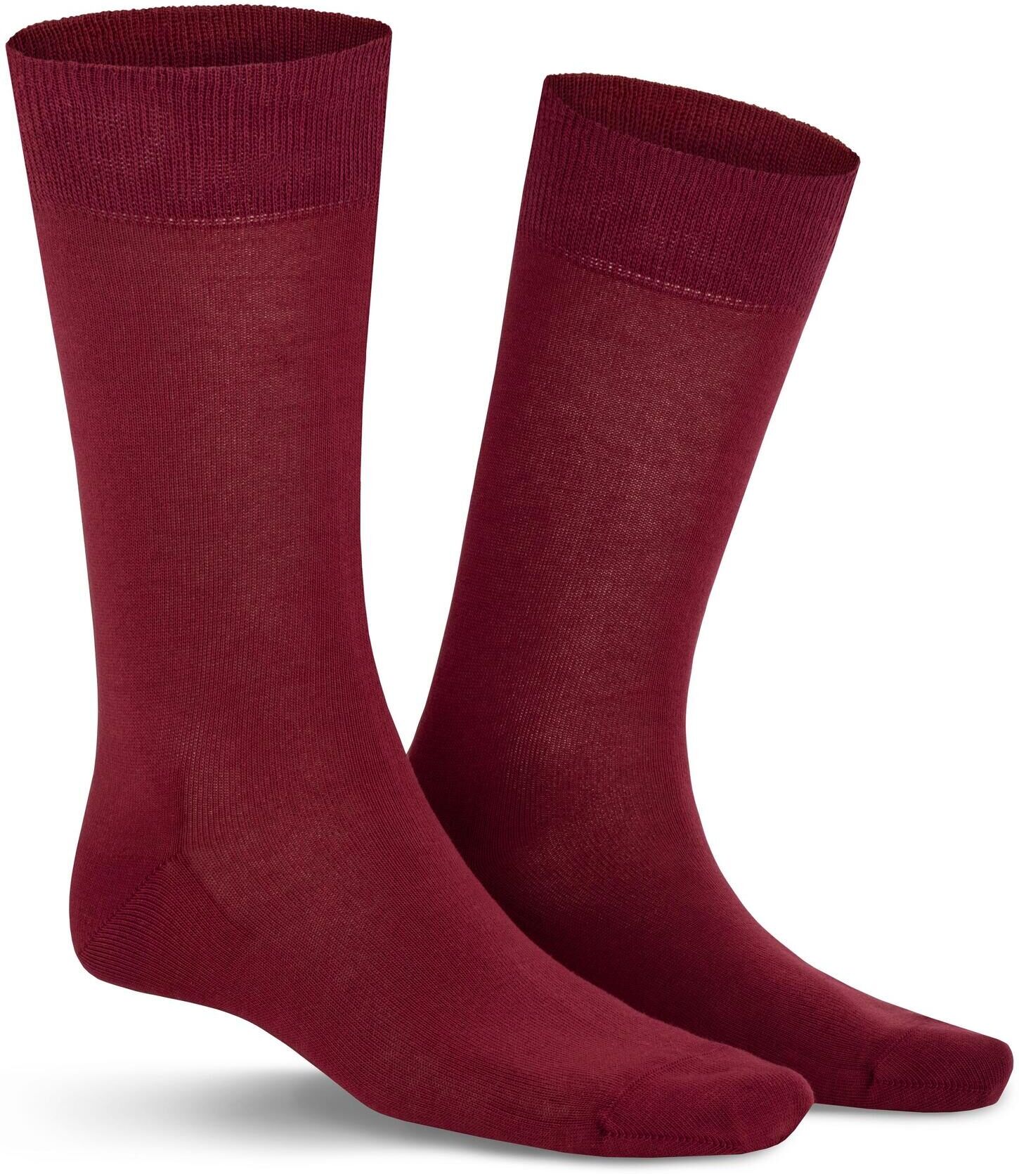 Socken KUNERT "RICHARD", Herren, Gr. 43-46, Sockengrösse, rot (merlot), Baumwollmischung, normal, Socken Socken, druckfreier Komfortbund, weich, sportlicher Look merlot 43-46, Sockengrösse