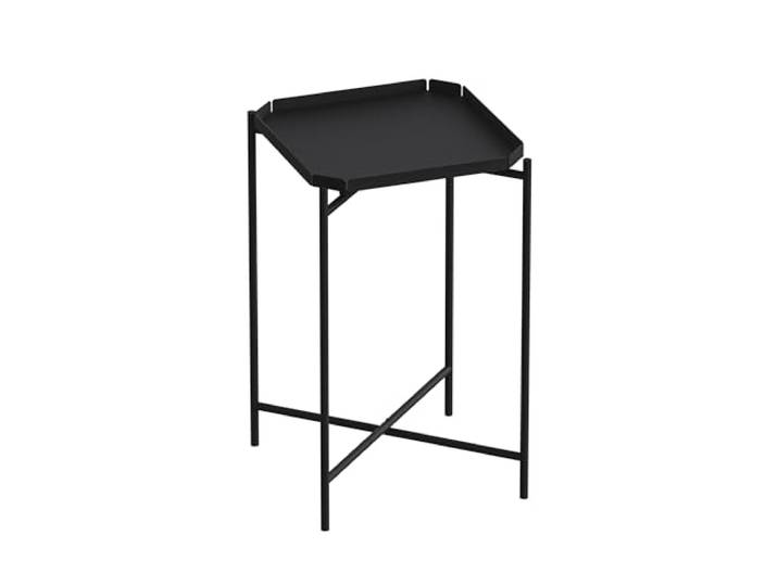 Hanah Home Moderner schwarzer Couchtisch, 46 x 56 x 46 cm 100% Metallkonstruktion, Elegantes Industriedesign Ideal für Wohnzimmer und Büro