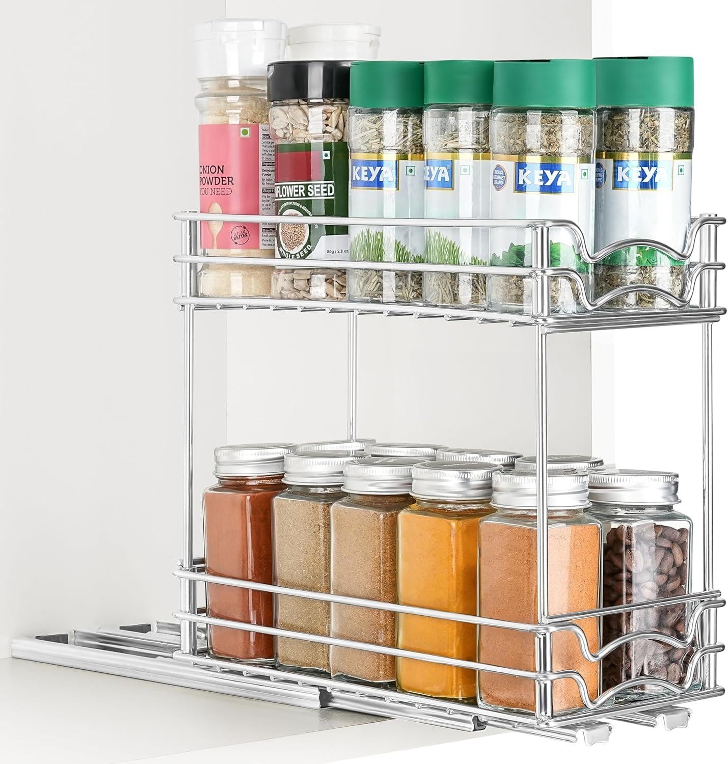 Keukenrek organizer met 2 uittrekbare lades