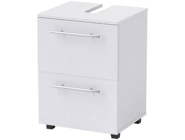 Meuble de salle de bain Logidon commode blanche avec tiroir compact