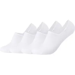 CAMANO Herren Socken Online comfort Footies 4p, Größe 43-46 in Weiß Weiß