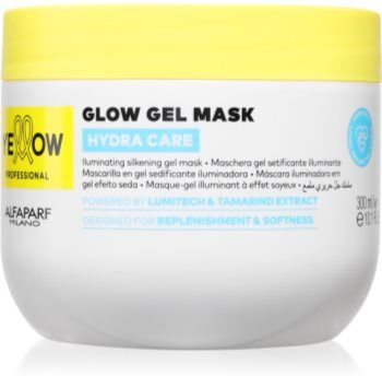 Yellow Professional Hydra Care Glow Gel Mask máscara gelatinosa para todos os tipos de cabelos 300 ml. Hydra Care Glow Gel Mask
