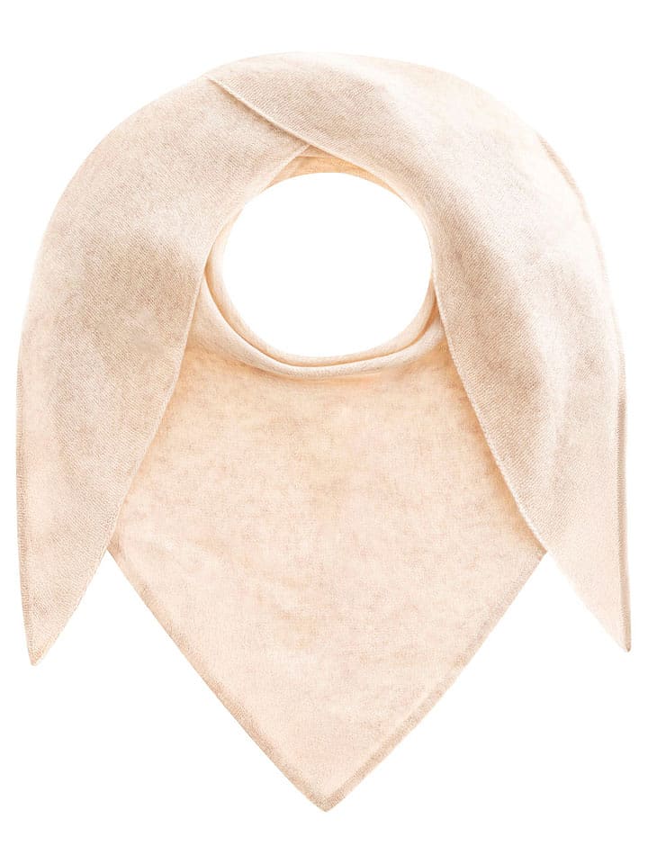 Zwillingsherz Kaschmir-Dreieckstuch in Beige - (L)174 x (B)70 cm - onesize