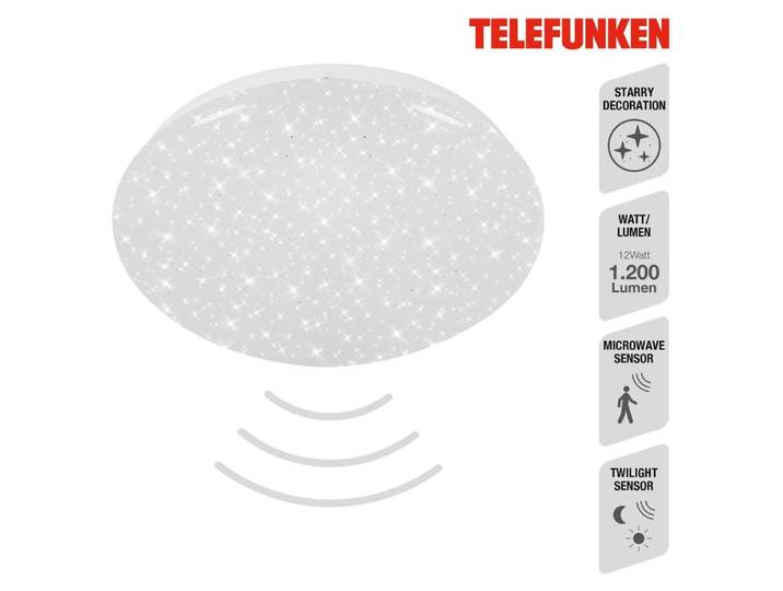 Telefunken Sensor LED plafonnier\, Ø 27\,7 cm\, 12 W\, Briloner Leuchten