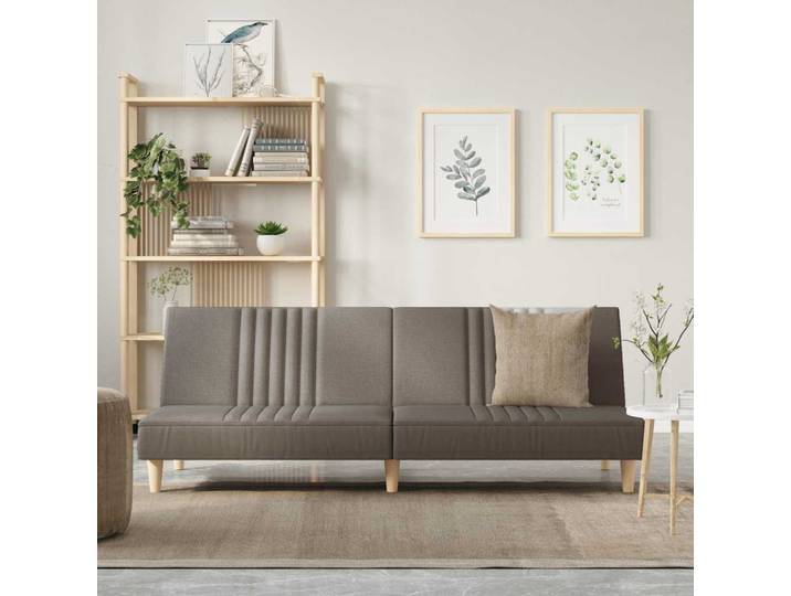 vidaXL Schlafsofa Taupe Stoff