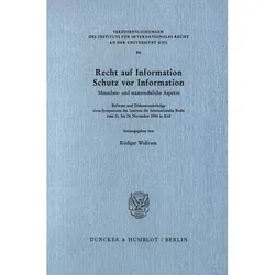 Recht auf Information, Schutz vor Information., Fachbücher
