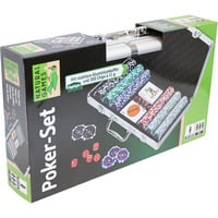 Poker-Set im Aluminiumkoffer mit 300 Chips, Kartenspiel aluminium
