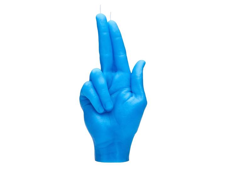Gun fingers Blau