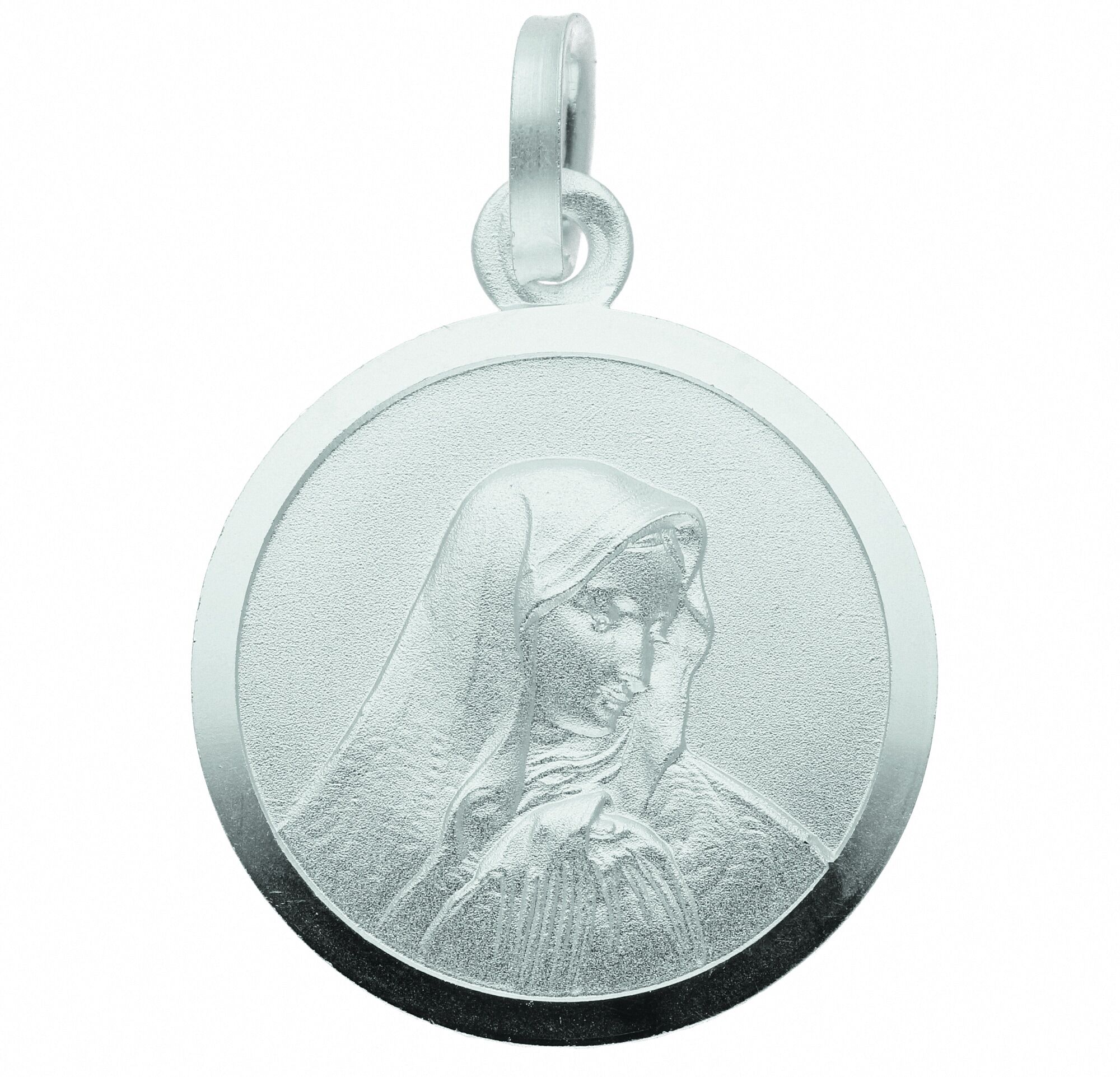 Kettenanhänger ADELIA´S "Medaille Dolorosa 925 Silber", silber, Schmuckanhänger, Damen, Silber 925 (Sterlingsilber), Kettenanhänger, Silberanhänger Dolorosa