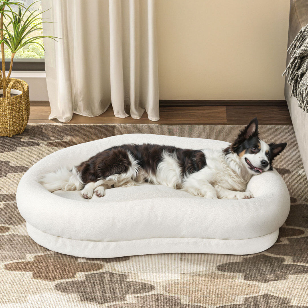 WOWMAX Orthopedic Dog Bed White Large (41 - 70 lbs)