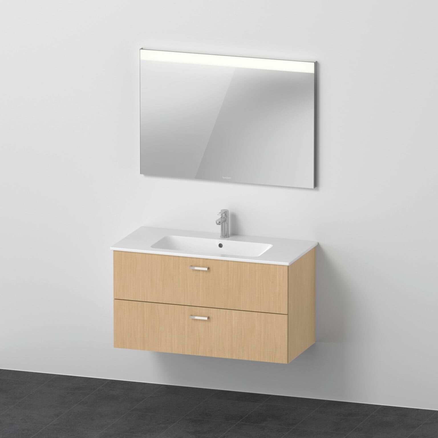 Duravit Möbel-Set XBase 2 Schubkästen, 103cm, Eiche natur (XB0072030300000)