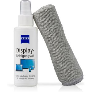 ZEISS Bildschirmreiniger 606240 Display-Reinigungsset 2-teilig, mit 15 x 18 cm Mikrofasertuch und Spray ohne Alkohol 30 ml