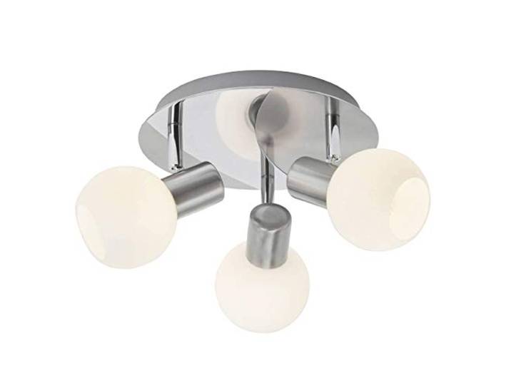Brilliant 15634/13 Plafonnier 3 Lampes Métal/Verre Multicolore 22 x 22 x 15 cm
