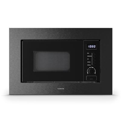 Klarstein Verosteel Einbau-Mikrowelle mit Grill | 800 W Grill | 700 W Mikrowelle | 60 cm Schwarz