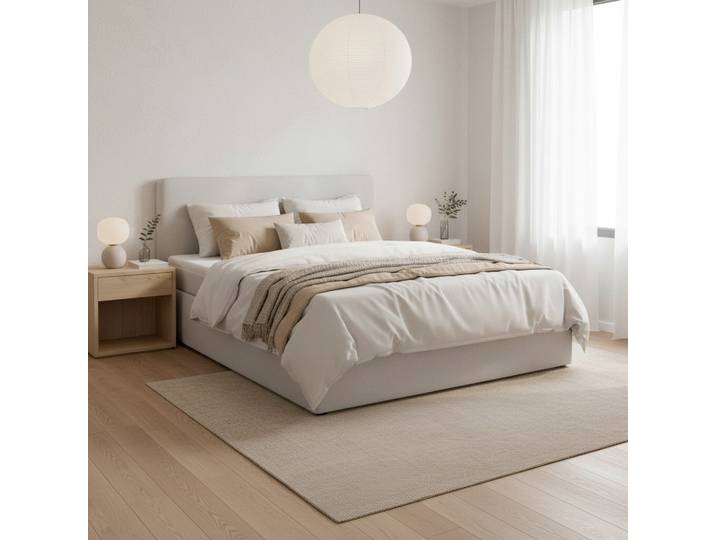 Boxbett 180/200 cm Hellgrau