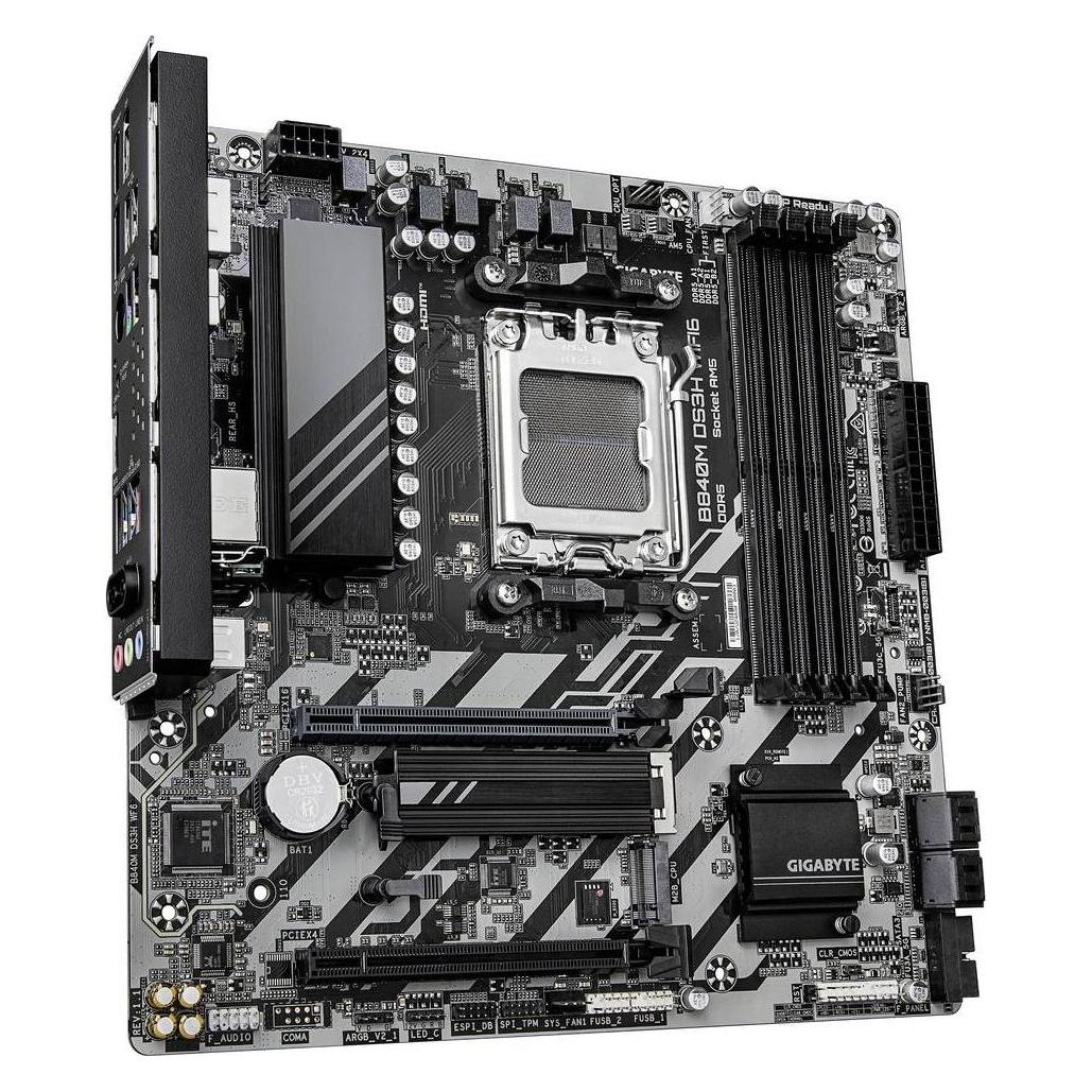 Gigabyte B840M DS3H WiFi6 (B840,AM5,mATX,DDR5) (AM5, AMD B840, mATX) (B840M DS3H WF6)