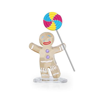 Dekofigur SWAROVSKI "Kristallfigur Sammelfigur SHREK GINGY", beige (braun, kristallweiß, weiß, silberfarben, gelb, pink, blau, lila), Dekofiguren, B/H/T: 5,2cm, Metall, Swarovski Kristall, Swarovski Kristall, H:5,2cm