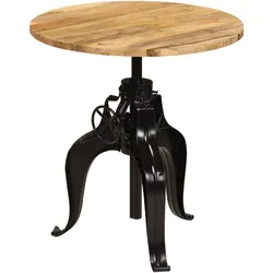 vidaXL Bartisch Massives Mangoholz 75x(76-110) cm Modell Atlas Prime