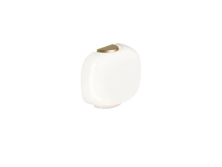 Foscarini Wandleuchte Chouchin Semi, hochwertig, weißes Glas, E