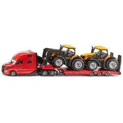 SIKU 1785 Volvo VNL 860 Lkw mit Tieflader und 2 JCB Traktoren, Maßstab 1:87, ab 3 Jahren