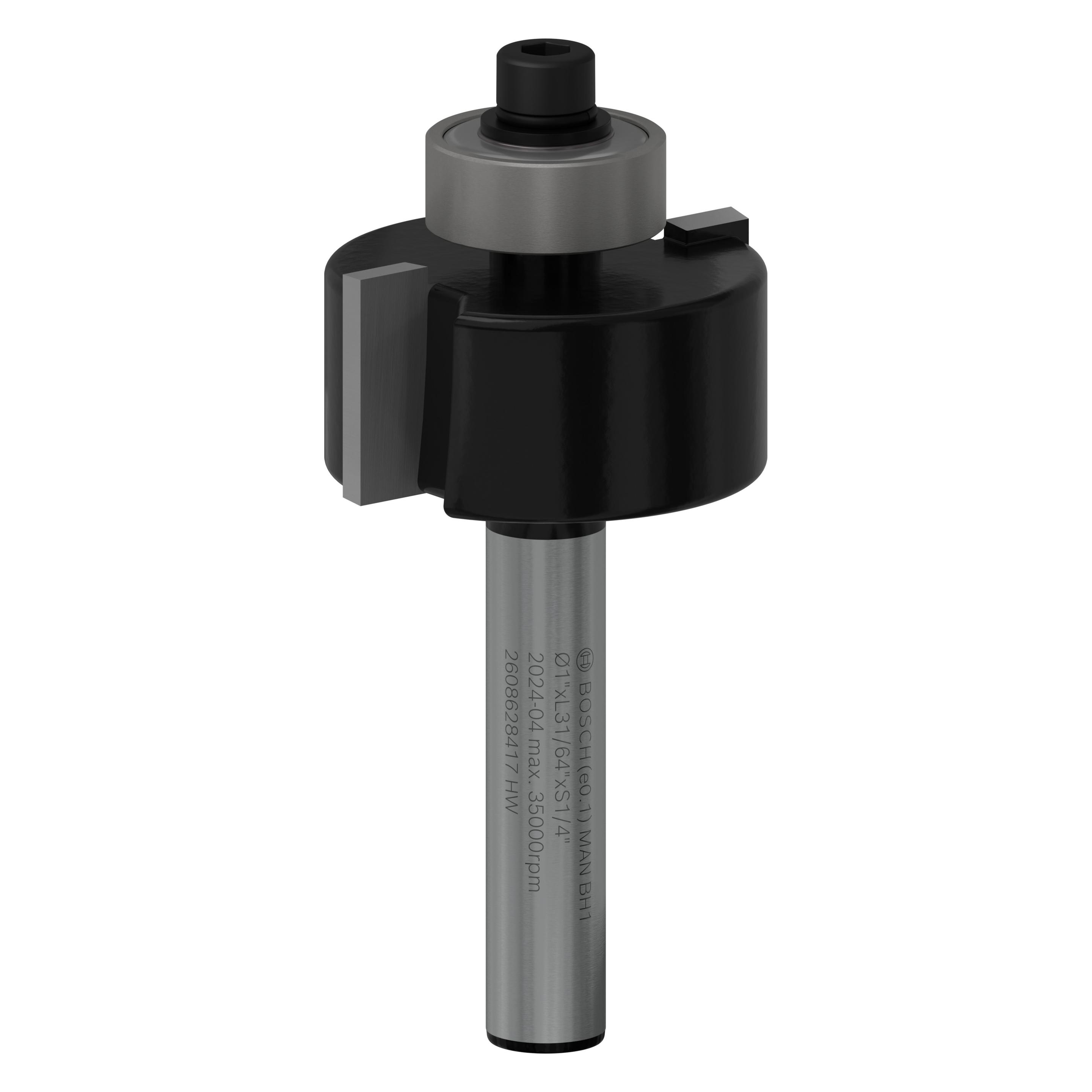 Bosch Professional Zubehör Falzfräser, 1/4-Zoll, D1 25,4 mm, L 12,7 mm, G 54 mm (2608628417)