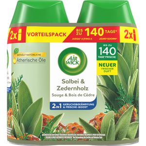 Airwick Raumduft Freshmatic Max, Duo, 2x 250ml, Nachfüller, Doppelpack, Salbei & Zedernholz