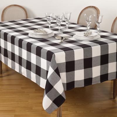 Saro Lifestyle Cotton Tablecloth With Buffalo Plaid Design