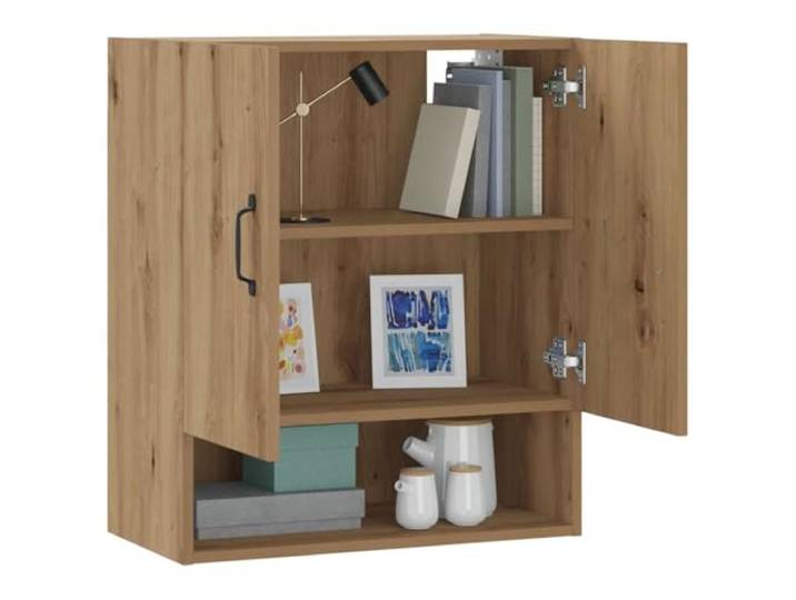 KTHLBRH Wandschrank Eiche Handwerk 60 x 31 x 70 cm Spanplatte 2 Türen, 1 Einlegeboden, Wandmontage, Kapazität 60 kg, elegantes Design