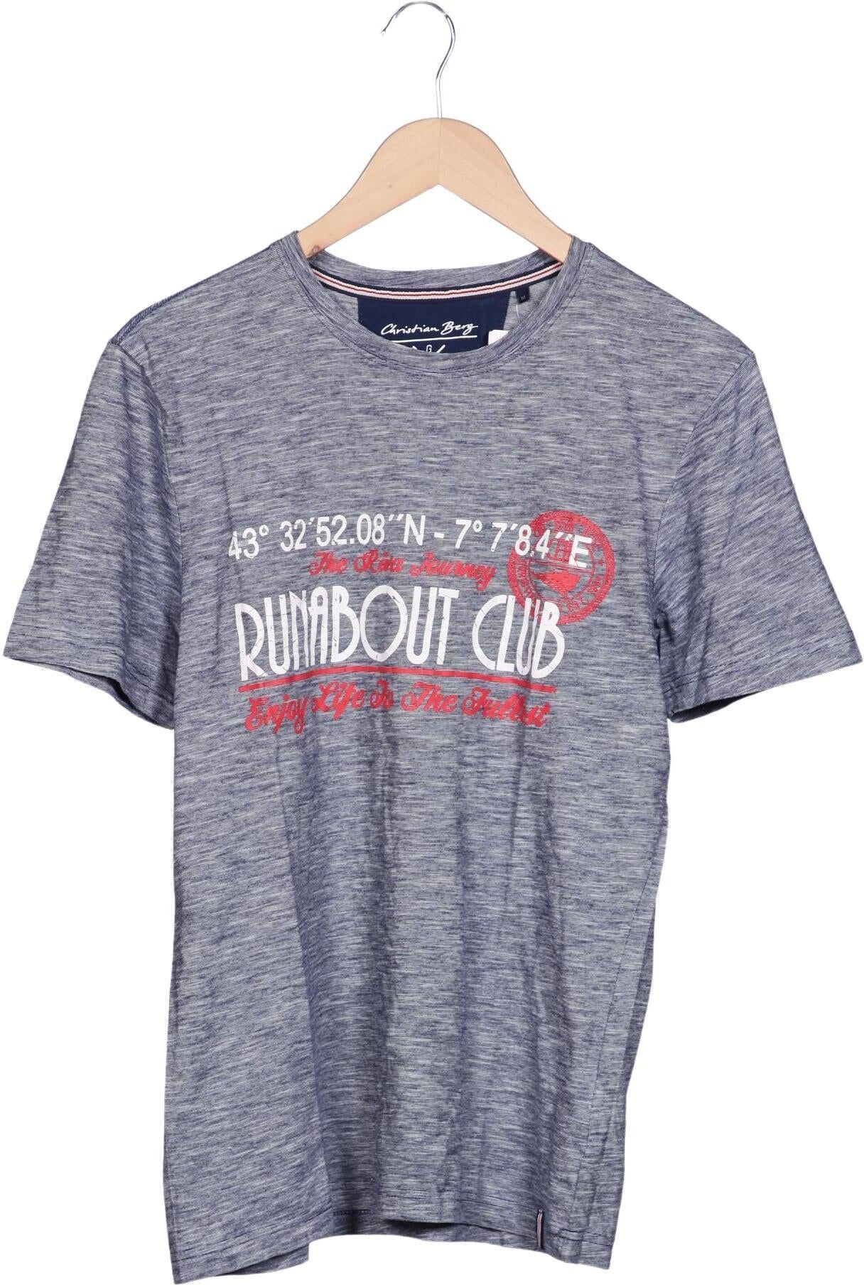 Christian Berg Herren T-Shirt, Mehrfarbig, Gr. M, Baumwolle - Second Hand