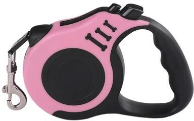 Multicon Wholesale Hub Retractable Dog Leash Automatic Walking Lead For Pets With Comfortable Grip pink