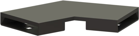 Kessel Verbindungsstück 45102.03 Black gebürstet, Winkel 30 Grad